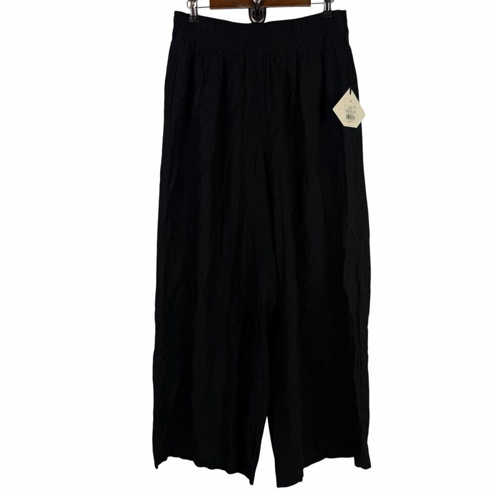 Ava & Viv 1X Black Wide Leg Pull On Pants NEW